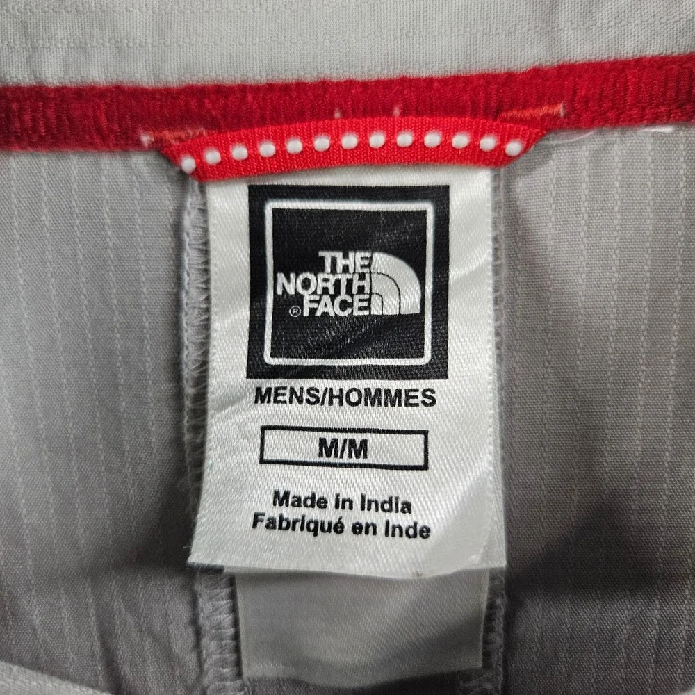 The North Face Mens‎ Gray Pinstripe Short Sleeve Button Up Shirt Size Medium